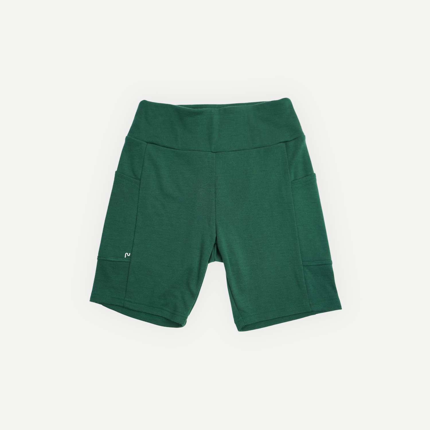 Biker short en laine de mérinos émeraude pour femmes - Périple - vue de devant