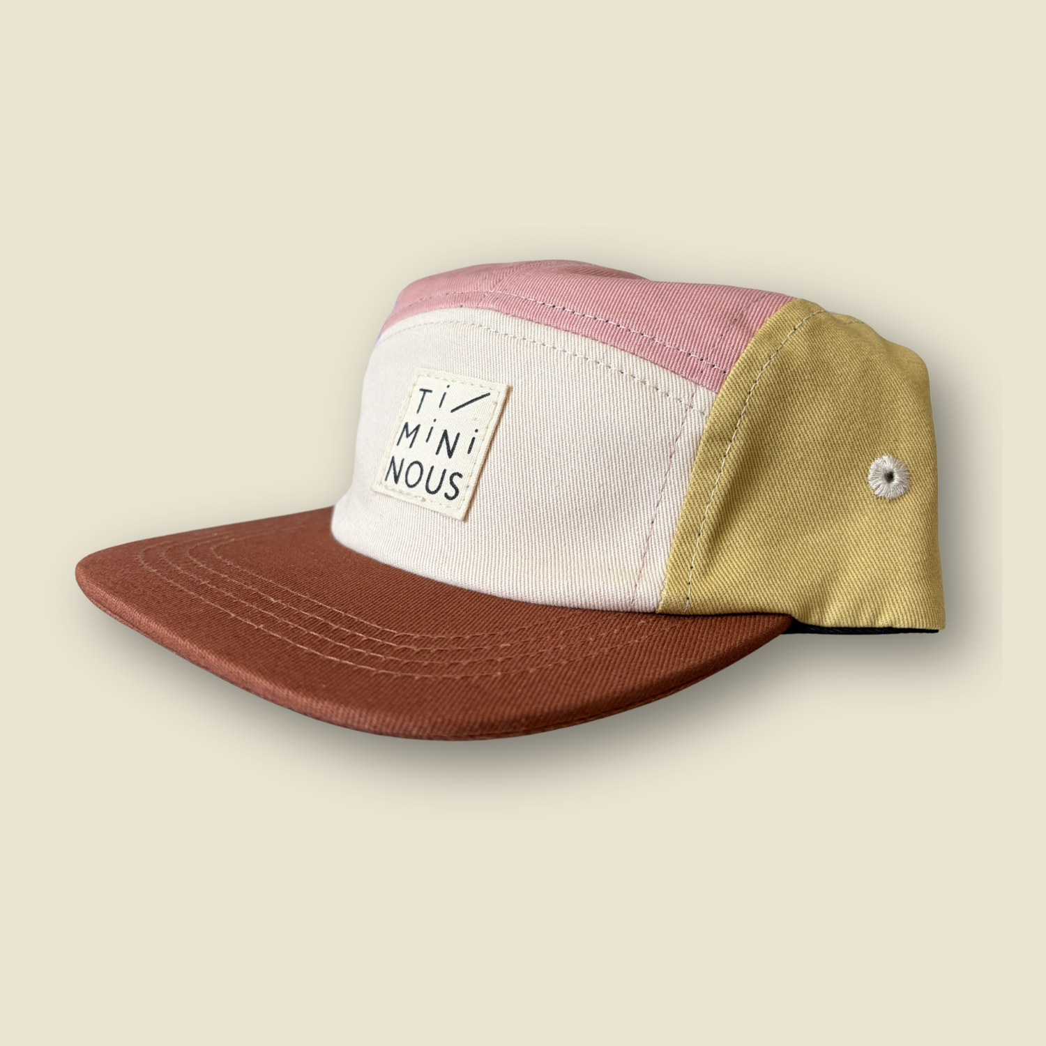 Casquette colorblock ajustable à 5 panneaux pour enfant | Lila