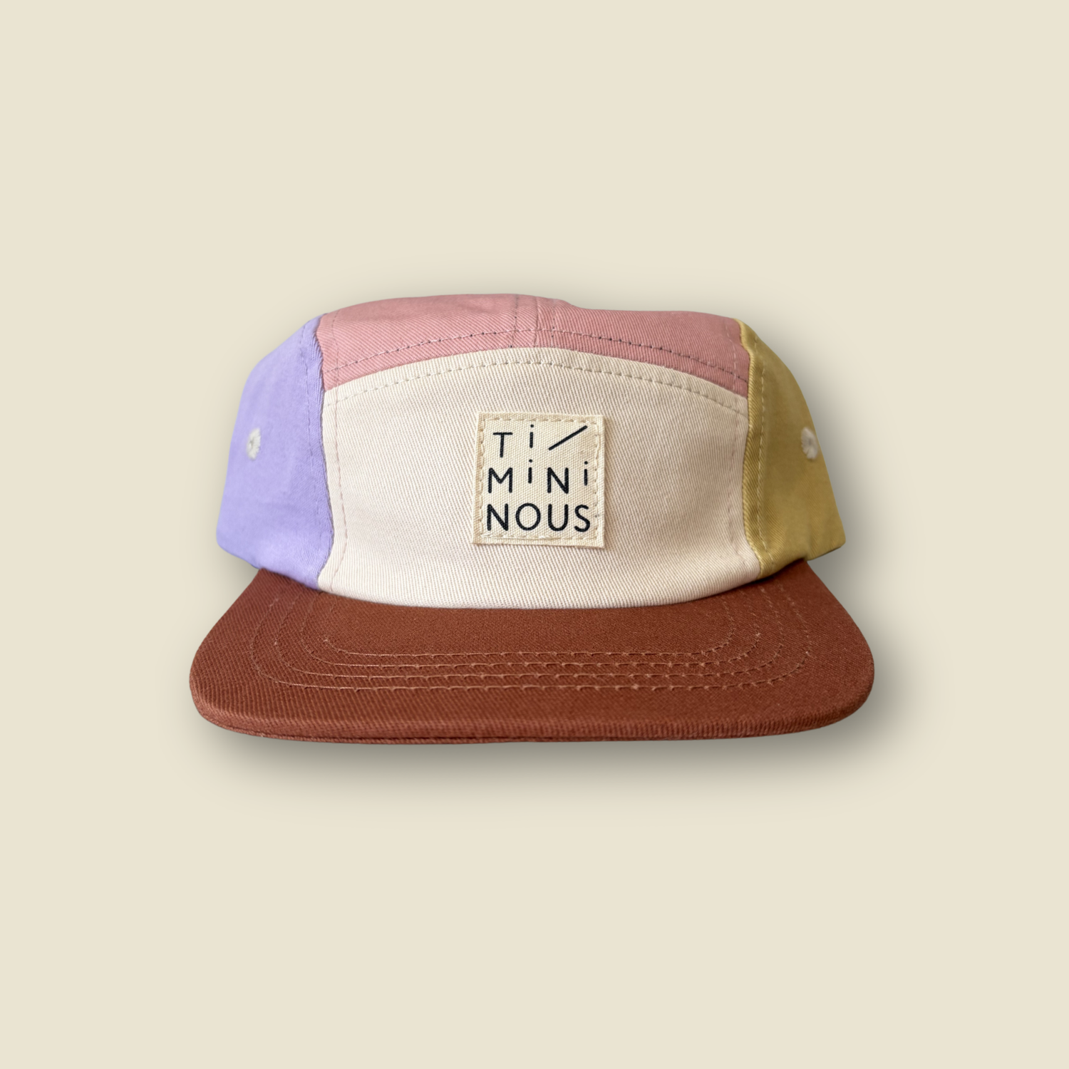 Casquette colorblock ajustable à 5 panneaux pour enfant | Lila