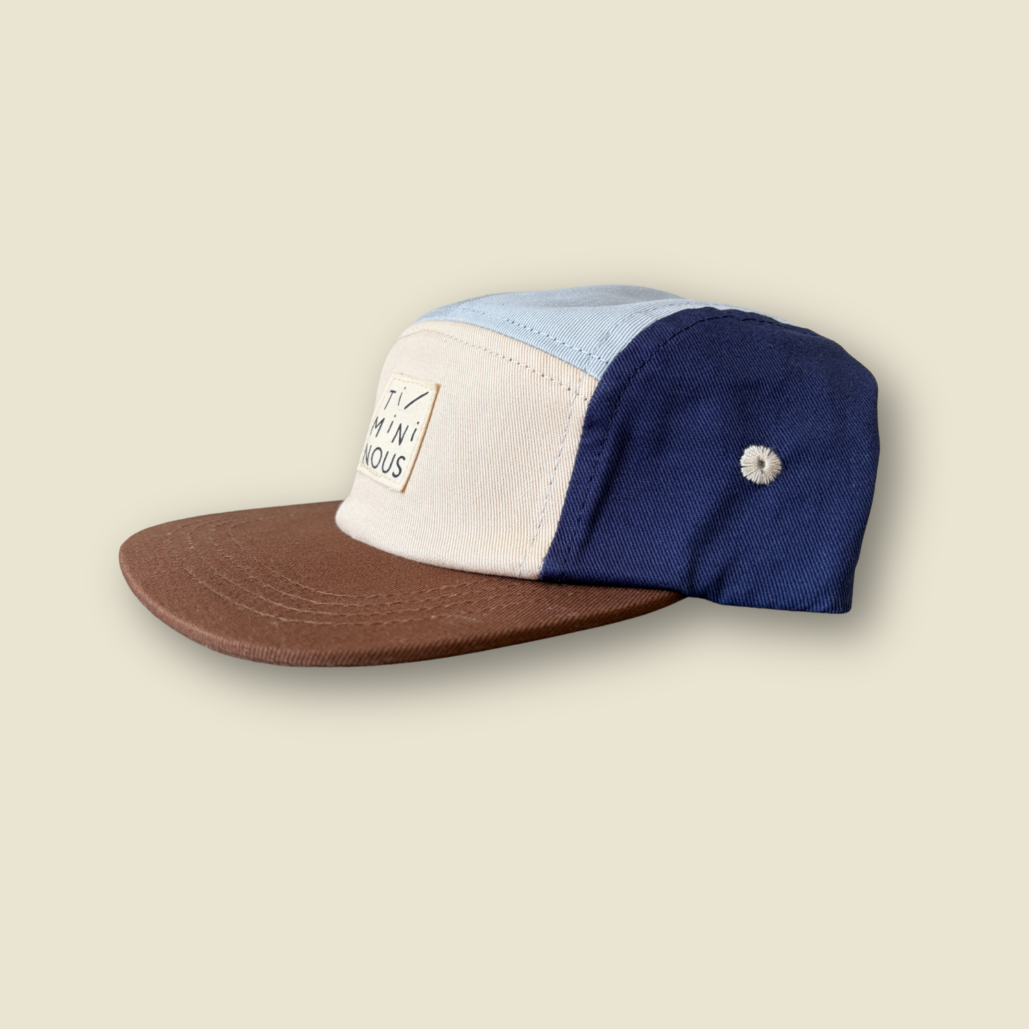 Casquette colorblock ajustable à 5 panneaux pour enfant | Sauge