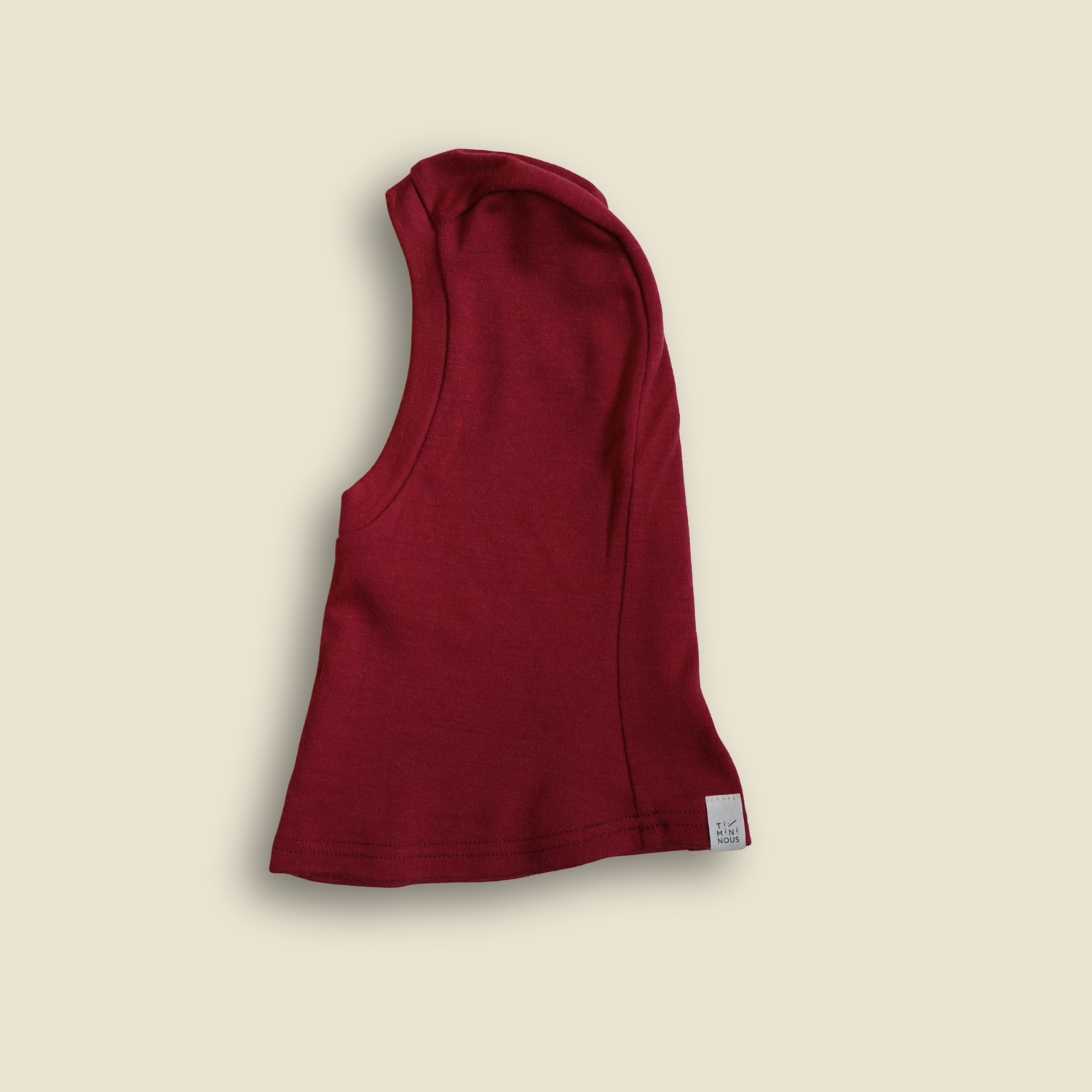 Cagoule chaude en laine de mérinos pour bébé et enfant - Rubis