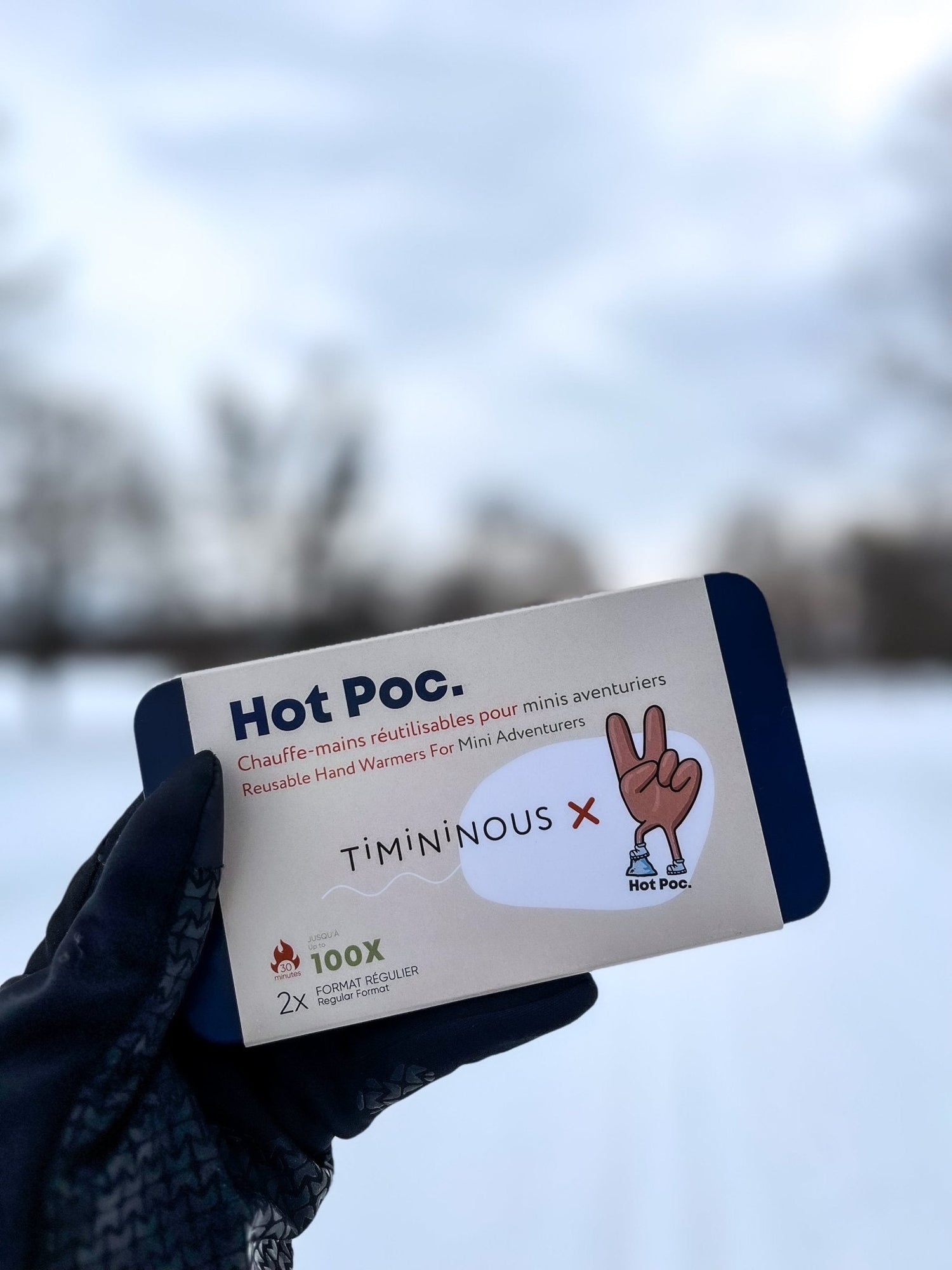 Chauffe-mains réutilisables Timininous X Hot Poc
